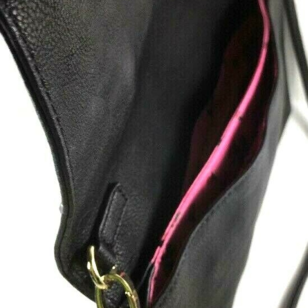 Betsey Johnson Slim Black Faux Leather Crossbody - Picture 5 of 8
